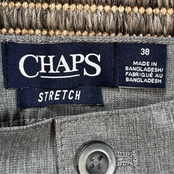 Chaps Gray Flat Front Shorts Classic Style - Picture 4 of 4